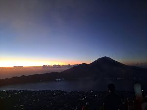 sunrise view from top of Mt Batur, Kintamani, Bali